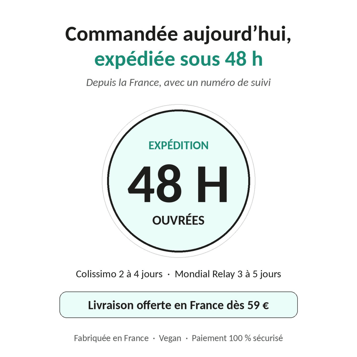Commande Lianara expédiée sous 48 h ouvrées, livraison offerte en France dès 59 €
