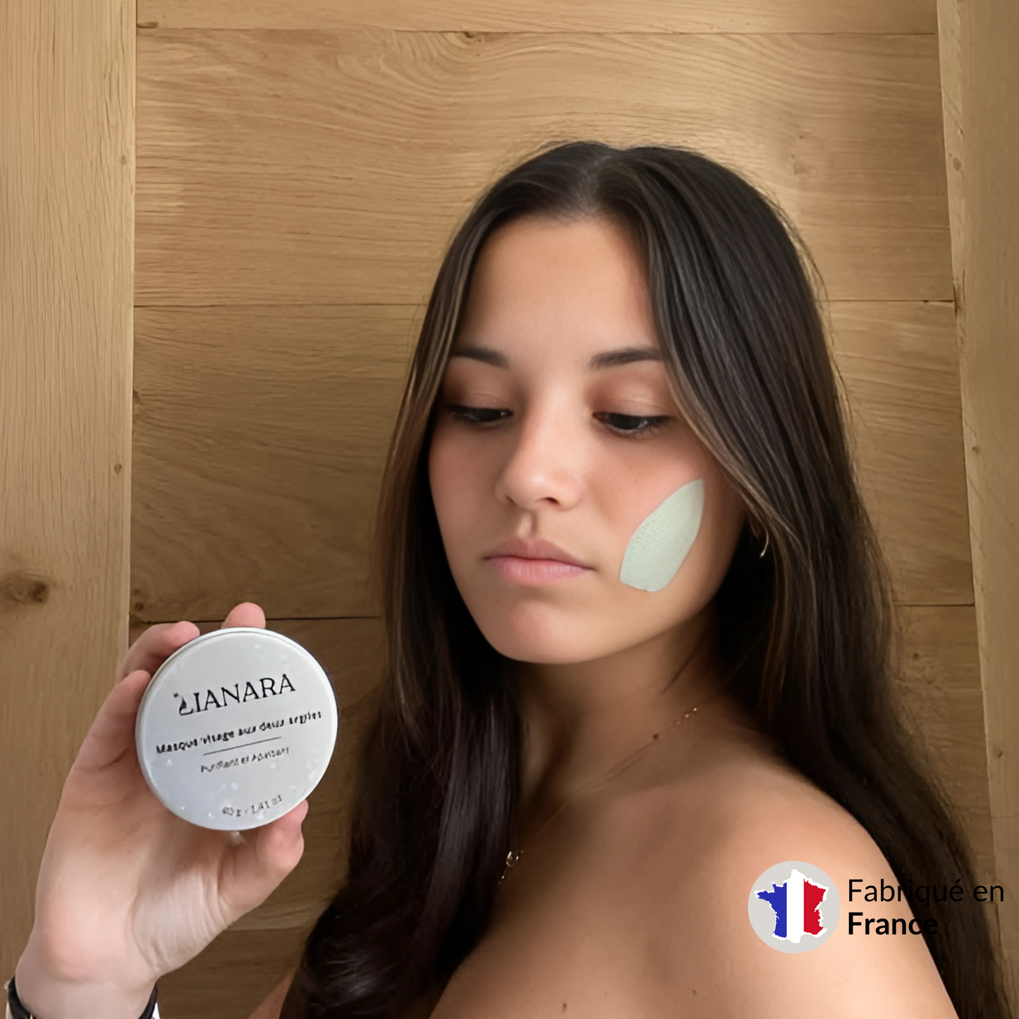 Masque visage 2 en 1 - Argile verte et blanche