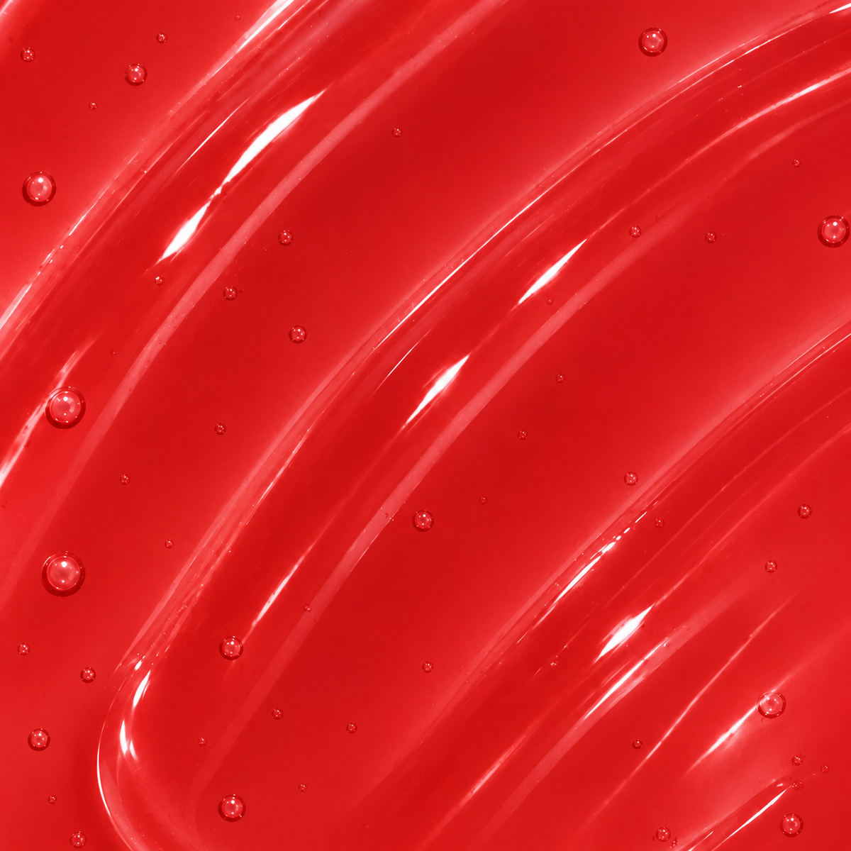 Texture transparente rouge de la Gelée coiffante Lianara à l'hibiscus