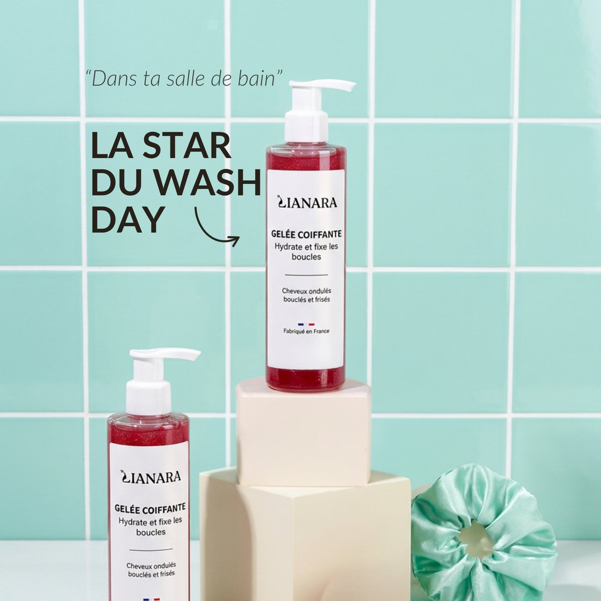 Gelée coiffante Lianara à l'hibiscus, la star du wash day pour cheveux bouclés