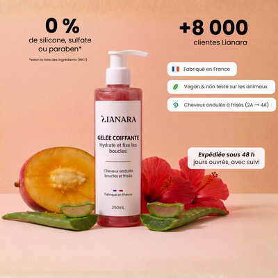 Gelée coiffante à l'hibiscus (bissap) – cheveux bouclés, frisés et ondulés